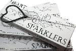 Heart-shaped sparklers for weddings & romantic occasions.